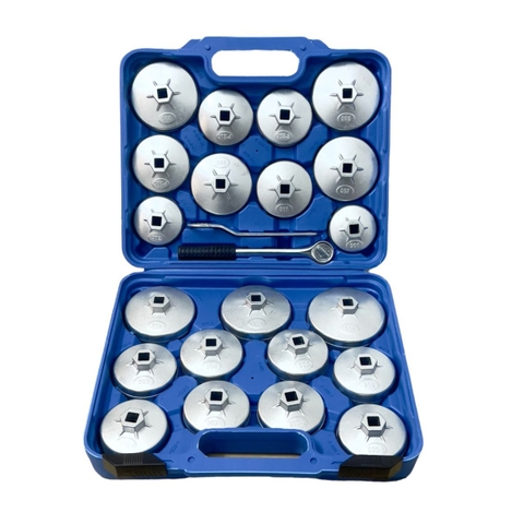 Vam tháo cốc lọc dầu 23pc - Với 21 size đầu mở lọc phù hợp với hầu hết các dòng xe ô tô