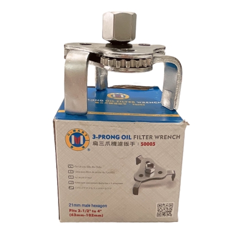 Vam cảo nắp lọc dầu 3 chân dẹt, tự độ điều chỉnh đường kính 63-102(mm) C-mart S0005 - dùng siết lực hệ 1/2"