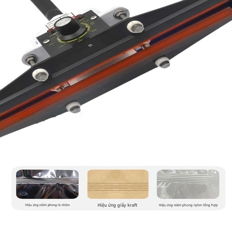 Máy hàn miệng túi Ruixiang FKR-200, FKR-300, FK-400 màu đen, máy khỏe có mép hàn 10mm , 300-600W