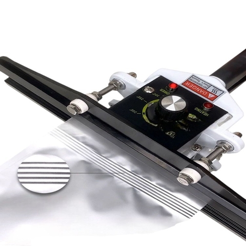 Máy hàn miệng túi Ruixiang FKR-200, FKR-300, FK-400 màu đen, máy khỏe có mép hàn 10mm , 300-600W