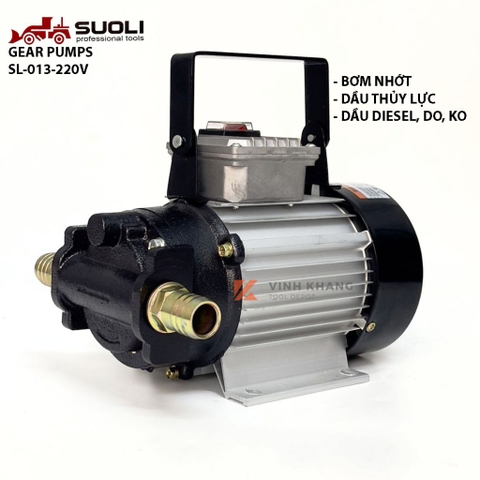 máy bơm dầu dầu nhớt 220V Suoli SL-010 motor dây đồng công suất 550W lưu lượng 60 lít