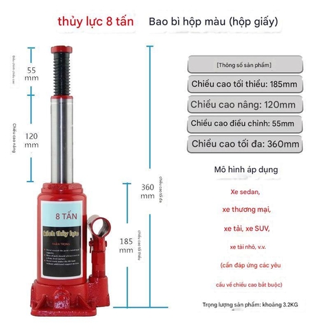 Con đội thủy lực tay 2-100 tấn