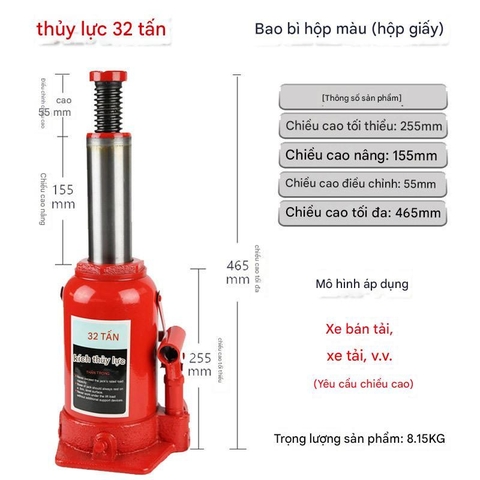 Con đội thủy lực tay 2-100 tấn