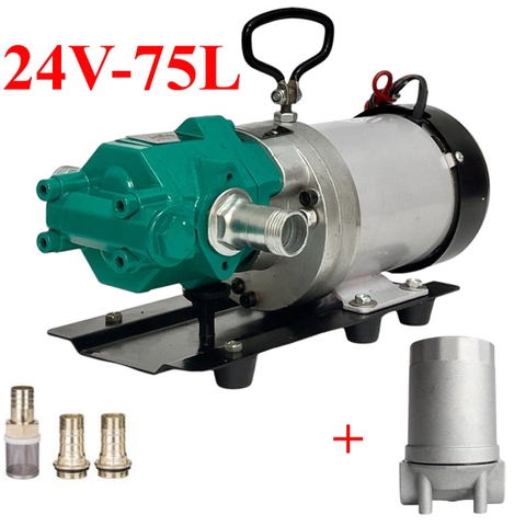 Máy bơm dầu bánh răng 24V WCB-75L + Lọc tái sử dụng