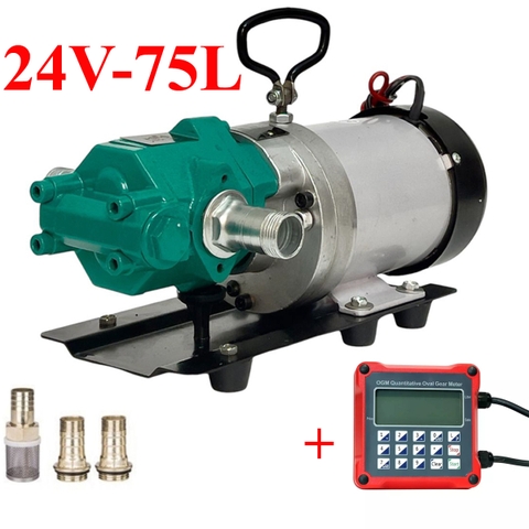 Bơm Dầu Bánh Răng WCB-75L 24V – Tích Hợp Đồng Hồ Đo Lưu Lượng