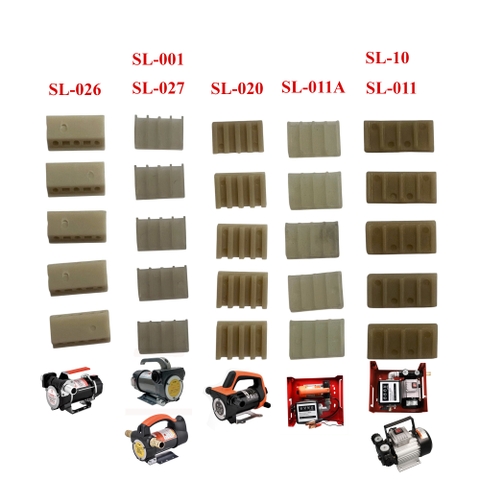 Bộ 5 cánh gạt máy bơm dầu diesel Suoli model