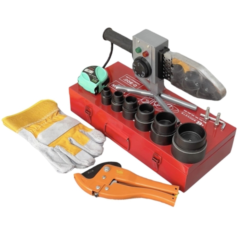 Máy hàn nhiệt ống nước Suwa WM-10 + kéo cắt LJ-S04 +găng tay + thước 5m Yeti,