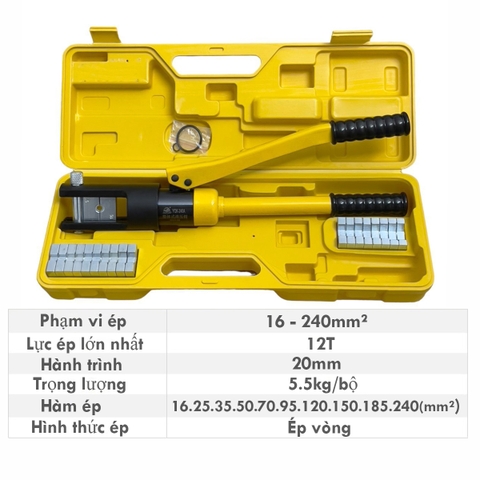 Kìm bấm cos thủy lực Dalusan TAD YQK 240