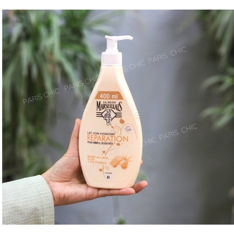 Dưỡng thể thiên nhiên Marseillais 400ml hàng Pháp dưỡng ẩm mềm mịn lành tính