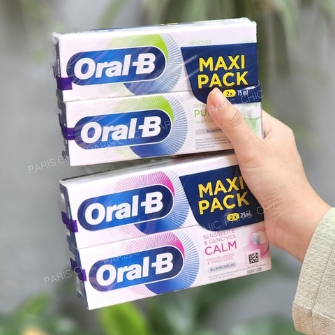 Kem đánh răng Oral B sạch răng, thơm miệng, chống chảy máu chân răng (sản xuất tại Đức, bill Pháp)