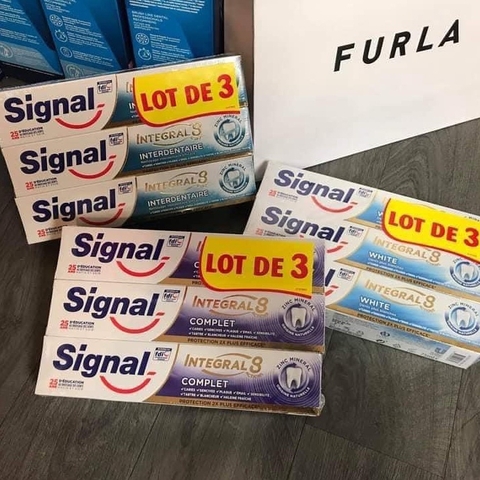 [Chính hãng Pháp] Set kem đánh răng Signal 3 tuýp dành cho trẻ em và người lớn