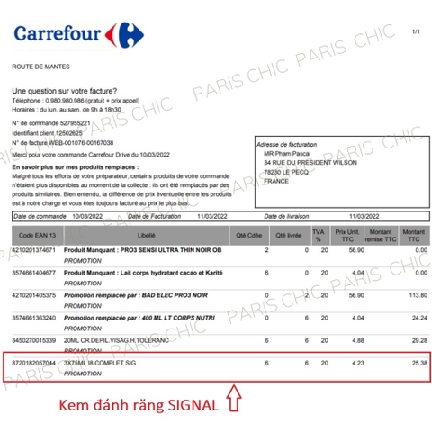 [Chính hãng Pháp] Set kem đánh răng Signal 3 tuýp dành cho trẻ em và người lớn