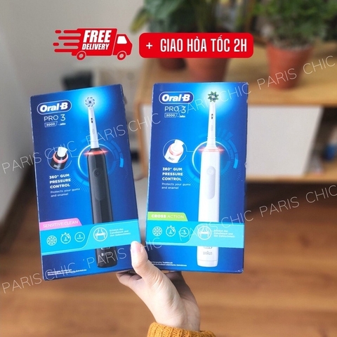 Bàn chải điện Oral-B cao cấp thiết kế chống mốc (chính hãng bill Pháp, sản xuất tại Đức)