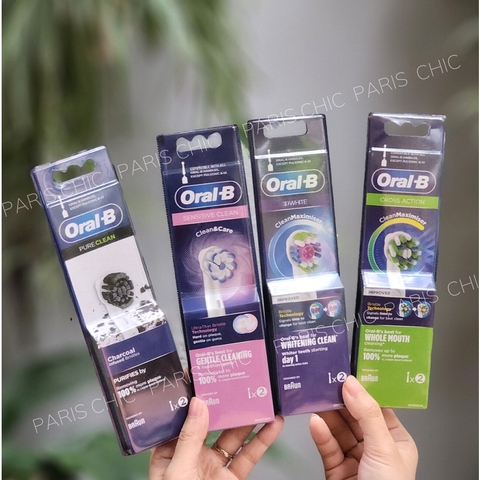 Đầu thay bàn chải điện Oral-B chính hãng Pháp, made in Germany (máy Pro và máy iO)