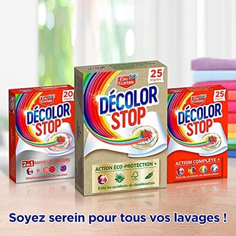 Hộp giấy chống phai màu quần áo khi giặt DéColor stop thương hiệu số 1 của Pháp (bill Pháp)