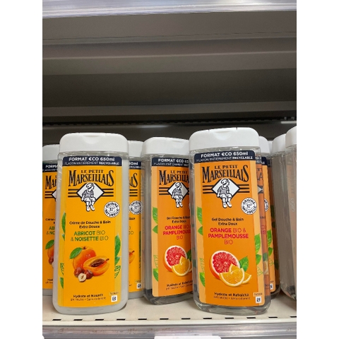 Sữa tắm thiên nhiên Marseillais 650ml siêu thơm siêu lành tính hàng Pháp