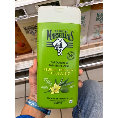 Sữa tắm thiên nhiên Marseillais 650ml siêu thơm siêu lành tính hàng Pháp