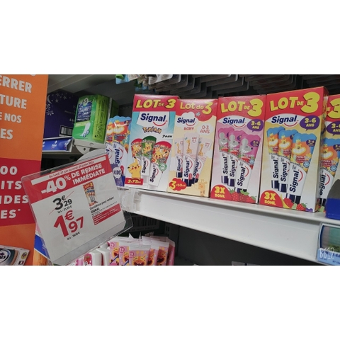 [Chính hãng Pháp] Set kem đánh răng Signal 3 tuýp dành cho trẻ em và người lớn