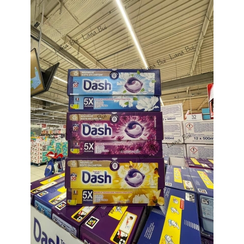 Viên giặt + xả vải chính hãng Pháp sạch sâu, thơm lâu, bám mùi dai (viên cô đặc)