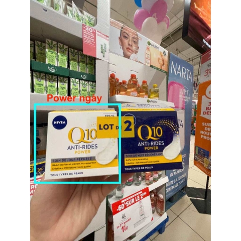 Cặp kem dưỡng da Nivea Q10 chống nhăn chống lão hóa ngày và đêm 50ml chính hãng Pháp