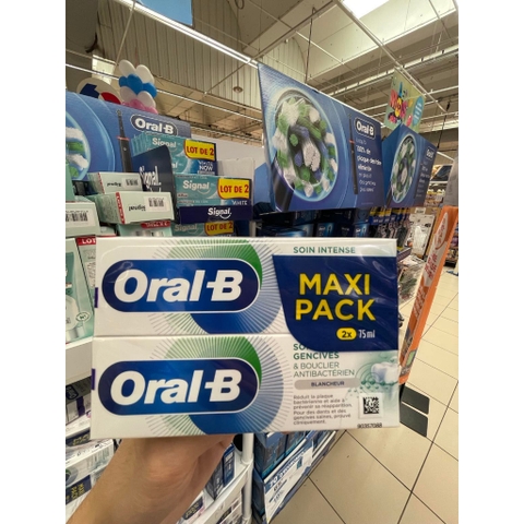 Kem đánh răng Oral B sạch răng, thơm miệng, chống chảy máu chân răng (sản xuất tại Đức, bill Pháp)