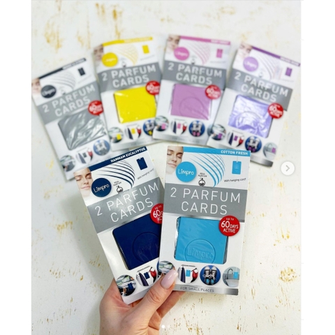 Miếng thơm tinh dầu nước hoa thiên nhiên chuẩn Pháp treo ô tô, tủ quần áo, phòng nhỏ