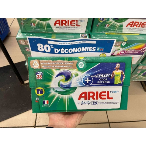 Viên giặt + xả vải chính hãng Pháp sạch sâu, thơm lâu, bám mùi dai (viên cô đặc)