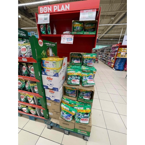 Viên giặt + xả vải chính hãng Pháp sạch sâu, thơm lâu, bám mùi dai (viên cô đặc)