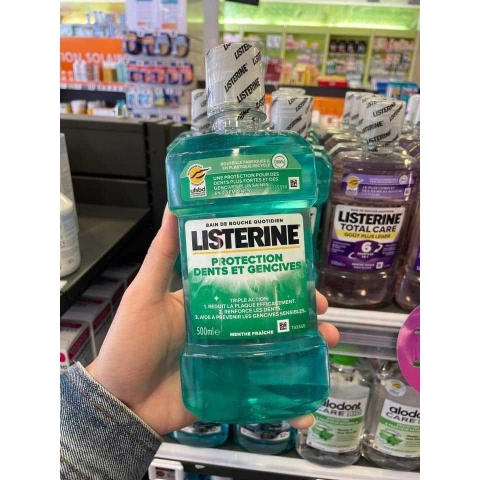 [Chính hãng Pháp] Nước súc miệng Listerine sạch sâu, thơm miệng, chống nhiệt miệng, viêm nướu