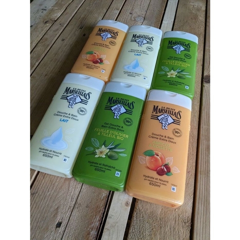 Sữa tắm thiên nhiên Marseillais 650ml siêu thơm siêu lành tính hàng Pháp