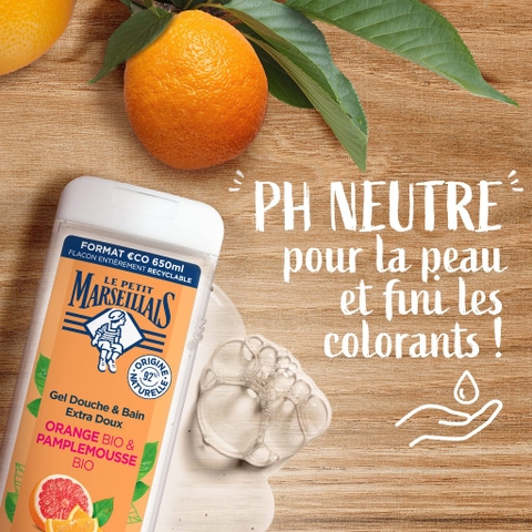 Sữa tắm thiên nhiên Marseillais 650ml siêu thơm siêu lành tính hàng Pháp