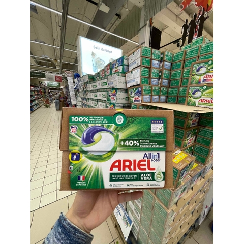 Viên giặt + xả vải chính hãng Pháp sạch sâu, thơm lâu, bám mùi dai (viên cô đặc)