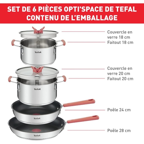 Các chảo chính hãng Tefal mua tại siêu thị Pháp (đáy in chìm Made in France)