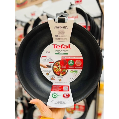 Các chảo chính hãng Tefal mua tại siêu thị Pháp (đáy in chìm Made in France)
