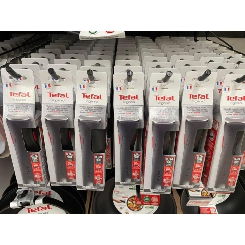 Các chảo chính hãng Tefal mua tại siêu thị Pháp (đáy in chìm Made in France)