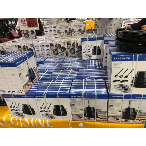 Các bộ nồi chảo chính hãng Arthur Martin Pháp (bill mua siêu thị Pháp)