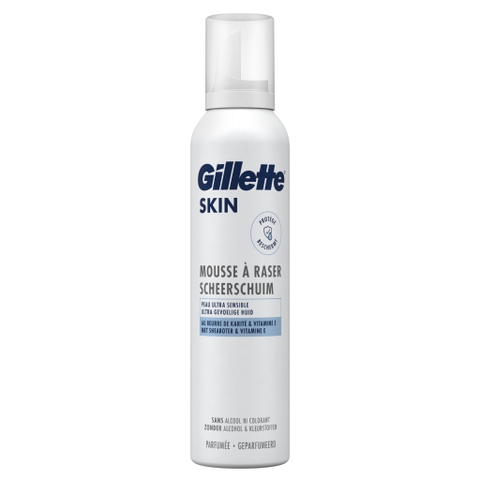 Gel/ mousse bọt cạo râu Gillette dùng siêu thích, chính hãng Pháp, Made in UK/ US/ Germany
