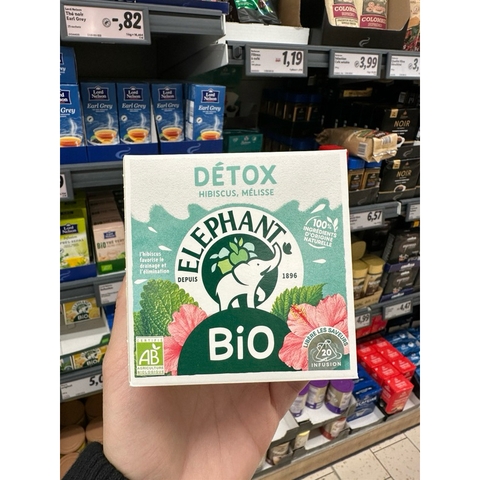 Trà túi lọc thải độc, giảm cân, giải cảm, ngủ ngon Elephant chính hãng Pháp