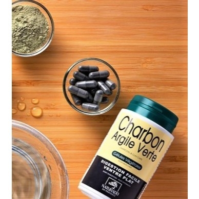 Viên uống than hoạt tính-đất sét xanh thải độc ruột đốt mỡ bụng Charbon Argile Verte chính hãng Pháp