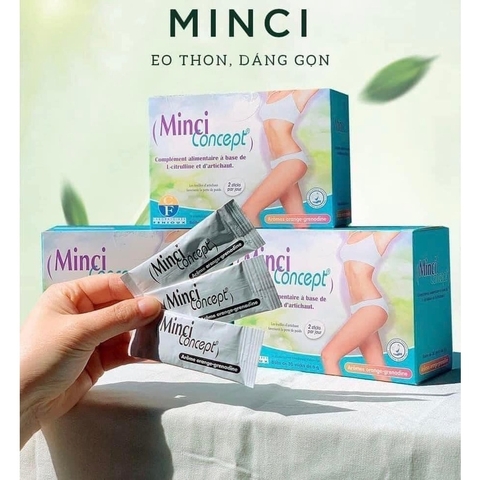 Giảm cân Minci Concept (30 gói) tan mỡ bụng eo đùi cho phụ nữ an toàn, không mệt mỏi chính hãng Pháp