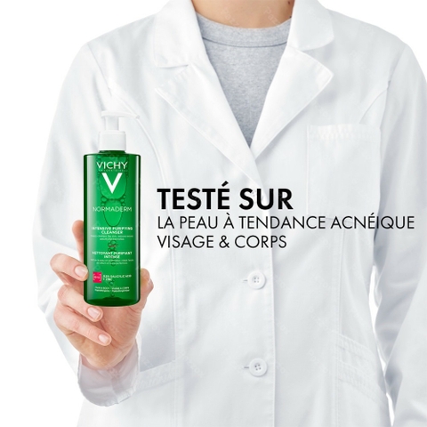 Sữa rửa mặt dạng gel Vichy Normaderm Purifiant Intense 400ml chính hãng Pháp