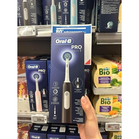 Bàn chải điện Oral-B chính hãng biII Pháp, sản xuất tại Đức, thiết kế chống mốc dùng siêu thích