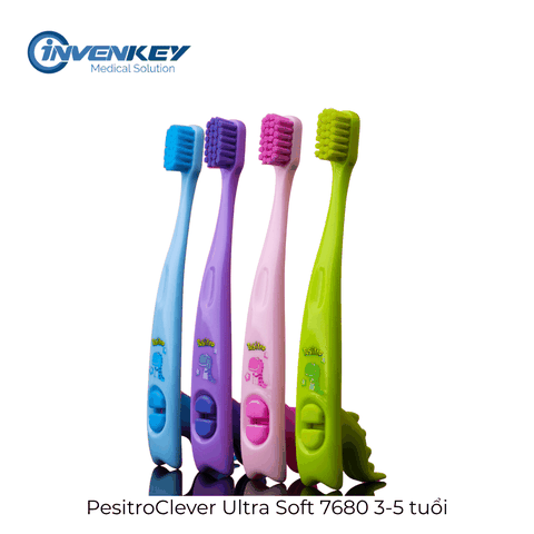 Bàn chải đánh răng trẻ em PesitroClever Ultra Soft 7680 3-5 tuổi