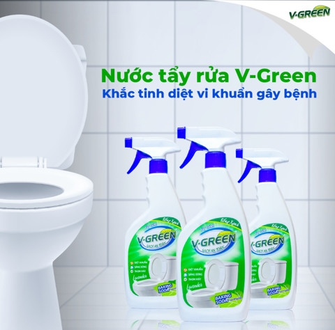 Nước tẩy rửa V-Green - Khắc tinh diệt vi khuẩn gây bệnh