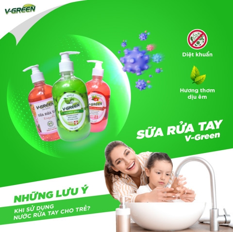 Tại sao nên dùng nước rửa tay cho bé?