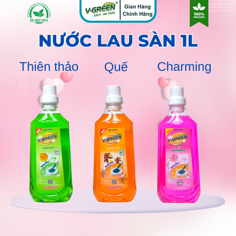 Nước Lau Sàn 1 Lít( Quế, Charming, Thiên thảo)
