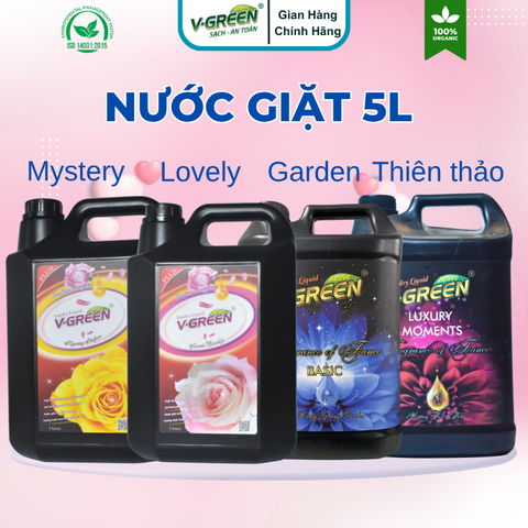 Nước Giặt 5 Lít(Spring garden, Thiên Thảo, Mystery Perfume, Sweet Lovely)