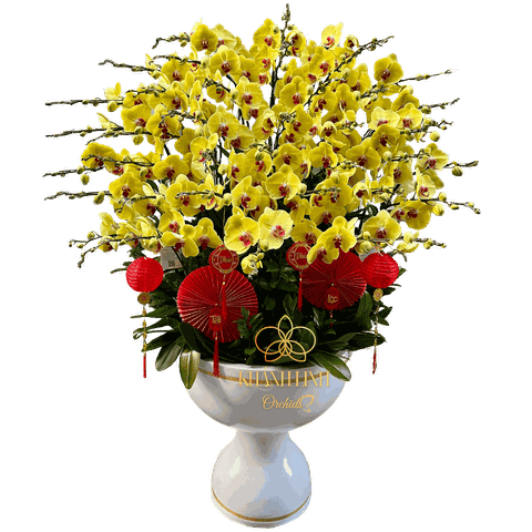 Lan Hồ Điệp Vàng 40 Cành - Thần Tài Đến - HDV020