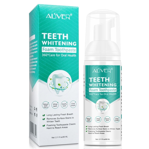 Kem đánh răng làm trắng răng Aliver hương trái cây Aliver Teeth Whitening Foaming