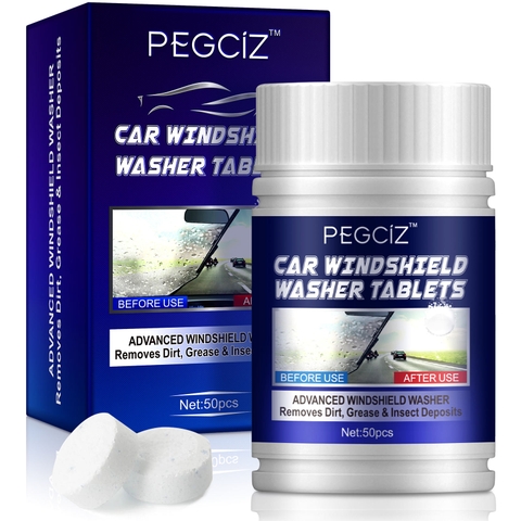 Pegciz Car Windshield Washer Tablet Viên Vệ Sinh Kính Chắn Gió Cao Cấp